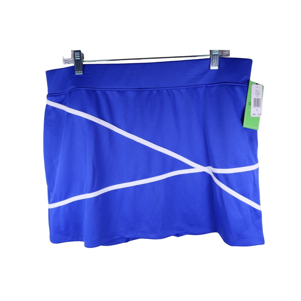 Court Haley Womens Golf Skort Blue White Stripe XL NWT Performance Tennis Skirt